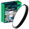 V-TAC Plafoniera LED Soffitto Nera Rotonda 24W - Luce Naturale 4000K - Lampada Lamapdario LED Satinata per Casa, Soggiorno, Camerda da Letto, Ufficio - 2500 Lumen - IP44 - Diametro 295 mm