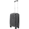 NPLE Trolley Cabina XS, Bagaglio a Mano sottosedile Easyjet, Dark Grey, Polipropilene, 4 Ruote Doppie Rimovibili, 45x35x20 cm senza ruote,50x35x20cm con ruote, 2.4 kg