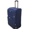 Valigeria.shop Valigia ORMI bagaglio a mano da cabina piccola M 55x35x20 media L 64x41x27 grande XL 72x46x30 espandibile resistente con 2 ruote (XL(72x46x30, Blu)
