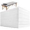 BORDEAG Lenzuola Da Massaggio,100PCS 80 x 180cm Lenzuola Per Massaggi,Coprilettino Da Massaggio Per Spa,Cosmetici,Tavoli,Hotel,Massaggi,Letti Ospedalieri,Bianco