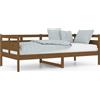 vidaXL Letto da giorno in pino massiccio marrone miele 90x190 cm