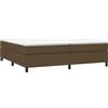 vidaXL Struttura letto a molle insacchettate in tessuto marrone scuro 200x200 cm