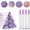 EBANKU 40pcs Viola Tubi per Ciglia, Set di Tubi per Pennelli per Mascara Tubi per Pennelli per Ciglia Diamantati Tubo per Mascara Vuoto Pennello per Trucco Pennelli per Mascara per Extension Ciglia