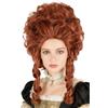 LeMarnia 18th Century Queen Parrucca Honeycomb parrucca riccia retrò parrucche costume di Halloween (marrone350)