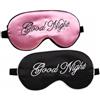 FLAVNTEL 2 Maschera per Occhi in Seta per Dormire Copertura per Occhi in Seta per Dormire Benda per Occhio Notte in Raso con Cinturino Regolabile Copertura Visiera Maschera per Dormire in Seta