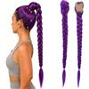 SSyang Extension Treccine, Capelli Sintetici da 26 Pollici per Intrecciare, Capelli Finti Viola per Intrecciare, Estensione Della Treccia, Fissaggio Facile, per Donne, Vacanze, Regali