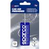 Sparco Deodorante per Auto in Cellulosa con Gancio, Fragranza Steel Air, Aroma Fougère Aromatico con Note Erbacee e Fondo Pulito Muschiato, Fino a 30 Giorni, 5 Grammi