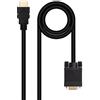 NANOCABLE 10.15.4348 - Cavo convertitore da HDMI a VGA, HDMI maschio a VGA maschio, Nero, 1,8 m