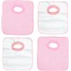 Ti TIN Confezione 4 Bavaglini per Bambini Impermeabili con Collo Per Maglietta | 100% Poliestere Microfibra e Federa in Vinile | Confezione Da 4 Bavaglini Impermeabili Bambini Da 6-18 Mesi, 33x36cm