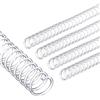 PATIKIL 50pz Bobine di Rilegatura a Spirale 20mm(3/4 4:1 Passo Trasparente | in Plastica, Spirali Rilegatura, 170 Fogli Capacità, per Rilegare Fogli Carta