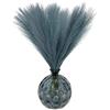 KitWinner Erba pampa artificiale, 6 steli, erba della pampa artificiale, decorazione per piccoli vasi, decorazione per la casa, composizioni nuziali, decorazione rustica, 45 cm (blu pavone)