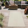 Teppich-Traum Tappeto per interni e per esterni Corridor runner terrazza balcone giardino motivo a linee in forma rettangolare aspetto juta crema, 60 x 180 cm