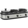 CULINARY CHEF Frigidaire ESC3105-SS - Server a buffet a tripla cottura lenta, in acciaio inox, 3 x 2,5 camere