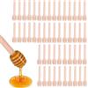 HERCHR Spargimiele Legno Piccoli,50 Pezzi Bastoncino per Miele 8cm, Cucchiaini Bastoncini Miele Legno Piccoli,Bastoncini in Legno per Vaso di Miele Jar,Cucchiai per Miele per Piovigginoso