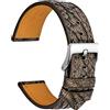 WOCCI Chevre Cinturini Orologi per Uomo, Pelle di Capra Francese, Fibbia in Acciaio Inossidabile Spazzolato, Larghezza Cinturino 20mm 22mm