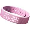 MEIION dotoxy Doxy Risveglio Garantito Orologio Sveglia Braccialetto con Vibrazione, Display LED, Contapassi, Monitor Sonno, USB Ricaricabile - Adatto per Uomo, Donna ed Adolescenti