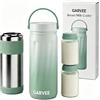 GarveeHome Raffreddatore per latte materno, barattolo per latte, latte, 600 ml, conservazione latte materno, mantenimento fresco, 24 ore, gelateria, latte materno, 2 bottiglie contenitore per latte materno per