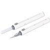 Manhattan 425582 - Penna di pulizia per auricolari 3 in 1, detergente per AirPods, gadget portatile, kit di pulizia per iPhone, cuffie wireless, auricolari Bluetooth e custodie di ricarica, bianco