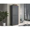 Dmora Scarpiera Midrand, Mobile portascarpe, Armadio da Ingresso Multiuso, Mobiletto per Calzature, Made in Italy, 80x34h200 cm, Antracite