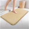 VOUNOT® Tappeto Bagno Antiscivolo 50x80 cm, Tappetino Super Assorbente in Microfibra Extra Spesso, Lavabile in Lavatrice, Soffice e Morbido, Beige