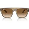 Ray-Ban Occhiali da sole unisex Rb0360s Drifter Square, Verde a righe/marrone chiaro sfumato, 57 mm