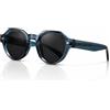 ROCKNIGHT - Occhiali da sole polarizzati in acetato, design italiano retrò, per uomo e donna, protezione UV, durevoli, compatibili con la pelle, misura piccola e media, 24mm bridge width, 55mm lens