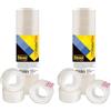 Idena 631043 - Pellicola adesiva, trasparente, 19 x 33 mm, 8 rotoli (Confezione da 2)
