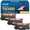 Yowell Toner TN3480 HL-L5100DN compatibile con Brother TN-3480 | Compatibile con Brother HL-L5100DN HL-L5000D HL-L5100DNT HL-L5200DW HL-L6200DW, MFC-L5750DW MFC - 3X TN3480 toner nero