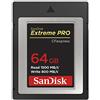 SanDisk Extreme PRO CFexpress, scheda di memoria tipo B 64 GB (velocità di lettura fino a 1500 MB / s, per video RAW 4K, compatibilità XQD, software di recupero RescuePro Deluxe)