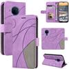 FERLAN Cover per Nokia 3.4/5.4,Flip Wallet Case Custodia in Pelle PU Premium, Slot per Schede,Funzione Magnetica a Scatto per Nokia 3.4/5.4(Viola)