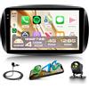 Rimoody 4G+128G Android Autoradio per Mercedes Benz Smart Fortwo 453 2014-2020 Wireless Carplay Android Auto, 9 Pollici Incell Touchscreen Radio con GPS Navi WiFi Bluetooth FM/RDS/EQ/SWC Telecamera Posteriore