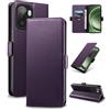 Yunubeyii Cover Libro per OnePlus 15R - [Blocco RFID] Luxury PU Leather Portafoglio Card Holder Magnetic Phone Custodia con Kickstand, Cover Protettiva Antiurto, Viola