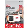 SanDisk Ultra Imaging Scheda di Memoria MicroSDHC da 32 GB, 48MB/s, Classe 10, con Adattatore SD, Grigio/Rosso