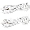 LitaElek 2pcs 1m 22AWG Cavo di prolunga DC 12V 5,5mm x 2,1mm Spina Presa DC 0-36V Cavo Estensione Maschio a Femmina per Striscia LED, Monitor dell'automobile, Telecamera CCTV, etc., Bianco