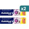 Kukident Plus Barriera Anti-cibo Crema Adesiva Per Dentiere Totali E Parziali Sapore Fresco 2 confezioni da 57g