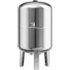 Wiltec Vaso di espansione 100 l verticale acciaio inox per impianti idrici, sistemi autoclave, membrana EPDM