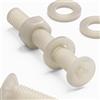 Caterpillar Red 50 x viti nylon a testa svasata con impronta a croce, M6 x 40 mm, dadi e rondelle