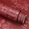 Stickyart Carta da Parati Rosso Floreale Tinta Unita Impermeabile 30cm x 400cm Carta da Parati Adesiva Muro Fiori Rossi Opaca Pellicola per Mobili Vintage Rivestimento Parete Soggiorno Camera Bagno