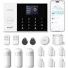 PGST Sistema di Allarme Set - Allarme Casa Senza Fili GSM 2G/WIFI con avviso SMS, Sistemi di allarme per l'home office compresi accessori e sensori