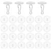 VBNZBK 60 ganci trasparenti autoadesivi da soffitto, senza fori, ganci per montaggio a soffitto con clip per asta per bandiera, per camera da letto, bagno, ganci decorativi