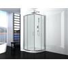 WITIT INTERIORS WITIT BOX DOCCIA ANGOLARE SCORREVOLE KARMEN ANTE IN VETRO CRISTALLO TRASPARENTE 6mm QUADRATO - RETTANGOLARE - SEMICIRCOLARE (80x80 cm Semicircolare)