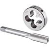 Burkit M12 X 0,5 Set di maschi e matrici a destra, M12 x 0,5 filettatura macchina e fustella rotonda