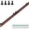 Eikuavons Corrimano in legno di pino, 200 cm, corrimano da parete, scale, corrimano in legno antiscivolo con supporti a parete, materiale di montaggio, montaggio laterale per scale, balcone, marrone