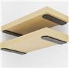 Shempinbor Supporto per scaffali in metallo, 25 cm, montaggio a parete, per carichi pesanti, supporto da parete, portata 70 kg, angolo a T, colore nero, 2 pezzi