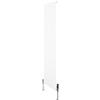 Monster Shop Radiatore Piatto Monocolonna Verticale 1600x420mm Bianco 941W 3211 BTU con Valvole Termostatiche Cromate, Acciaio 1,5 mm, Kit Fissaggio, Staffe e Spazzola Inclusi