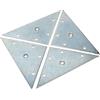 Design61 Set di 4 piastre di montaggio, 117 x 117 mm, per piedini con filettatura M10
