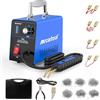 MR CARTOOL Saldatore per Plastica con 600pcs Graffette, Kit di Riparazione Paraurti Auto con 15W/35W/45W/65W/80W Regolabile, 220V Plastica Saldatrice Pistola Riparazione Macchina (Blu)