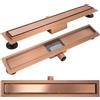 Rea - Scarico Lineare, Neox 50, Rame Spazzolato 50 X 11 X 5 cm