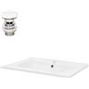 ML DESIGN modern living ML-Design Lavabo in Ceramica Bianco Lucido 61 x 16,5 x 46 cm Lavandino da Incasso Rettangolare Design Moderno Lavamani Bacinella Sanitari Arredo Bagno Toilette Casa Lavello incl. Piletta e Troppopieno