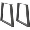 vidaXL Gambe per tavolo da pranzo a forma di V 2 pz Antracite 70x(72-73,3) cm Acciaio